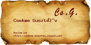 Csekme Gusztáv névjegykártya