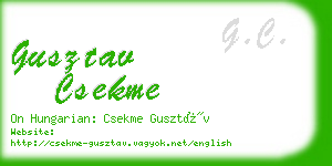 gusztav csekme business card